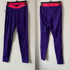 Nike Pro Purple Athletic Running Tights/Leggings